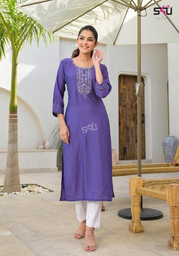 S4u Glamour G 01 Casual Wear Roman Silk Kurti Collection